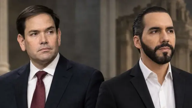 En la foto, Marco Rubio y Nayib Bukele