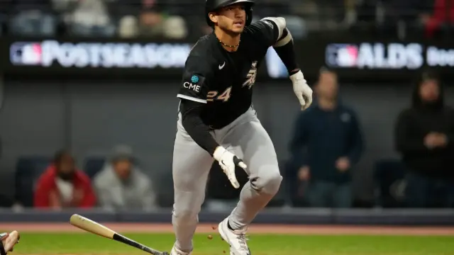 White Sox remonta ante Guardians para tomar ventaja de 2-0 en la ALDS 1 En la foto, Braden Montgomery