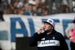 En la foto, el exfutbolista argentino Diego Armando Maradona