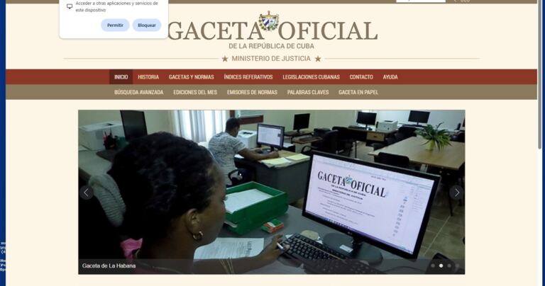 En la foto, una imagen de la Gaceta Oficial
