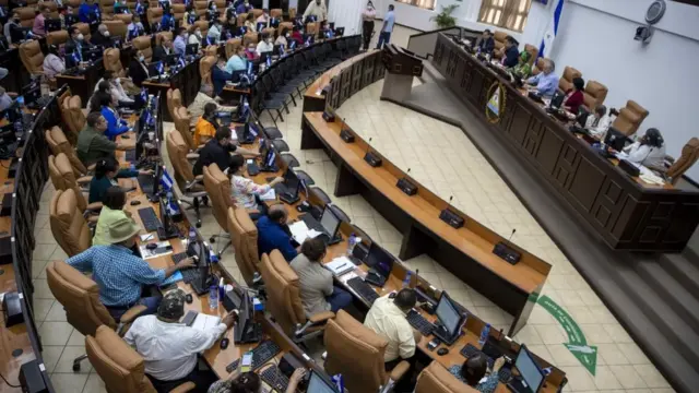 En la foto, la asamblea nacional (AN) de Nicaragua, en Managua