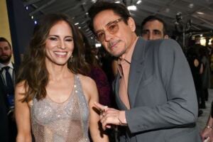 En la foto, Susan Levin y Robert Downey Jr.