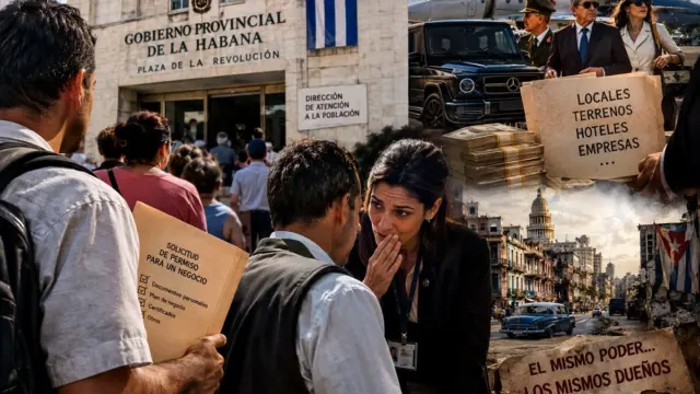 En la foto, una imagen de IA relativa a la corrupción en Cuba