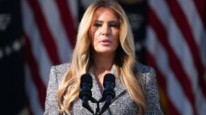 En la foto, Melania Trump
