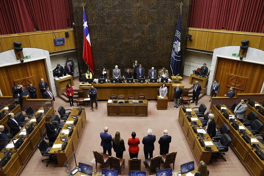 En la foto, una sesión del Senado de Chile, en el Congreso Nacional, en Valparaíso (Chile)