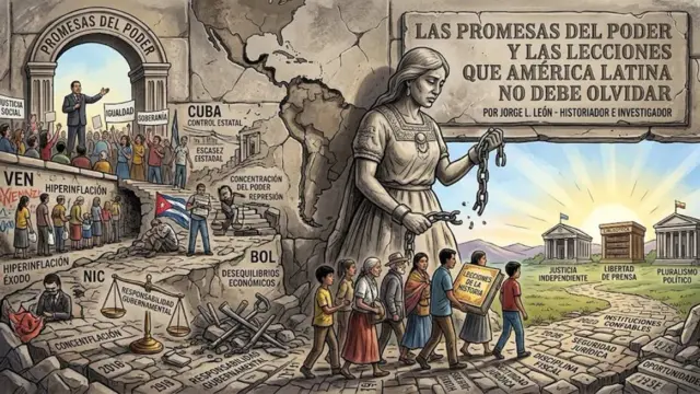 Las promesas del poder y las lecciones que América Latina no debe olvidar 1 En la foto, una imagen de IA relativa al texto