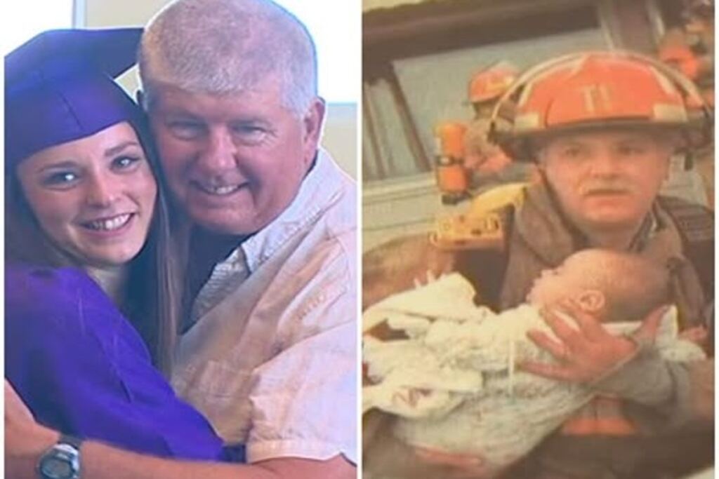 El bombero que sacó a una bebé de un incendio y 17 años después la vio graduarse 3 En la foto, Dawnielle Davison y Mike Hughes