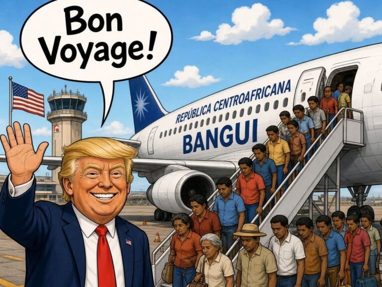 Hay un solo culpable de las deportaciones de cubanos a Africa y no es EEUU 1 En la foto, una imagen de IA sobre los cubanos deportados a Africa