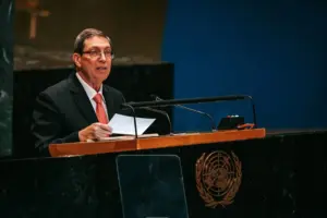 En la foto, Bruno Rodríguez, el canciller de la dictadura castrista