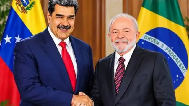 En la foto, Lula y Nicolás Maduro