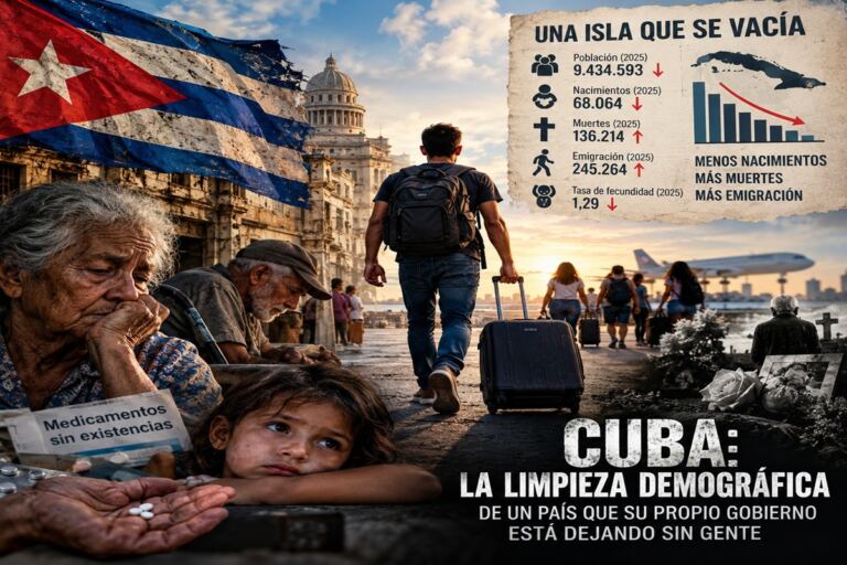 Cuba: la limpieza demográfica de un país por culpa del gobierno 2 En la foto, una imagen de IA relativa al texto
