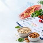 Inicio 58 Análisis de sangre, alimentos saludables y corazón para ilustrar la prevención y el tratamiento del colesterol alto