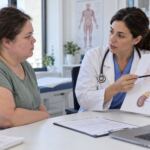 Paciente en consulta de endocrinología para evaluar el síndrome de Cushing