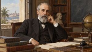 Retrato histórico recreado de Enrique José Varona, filósofo y educador cubano