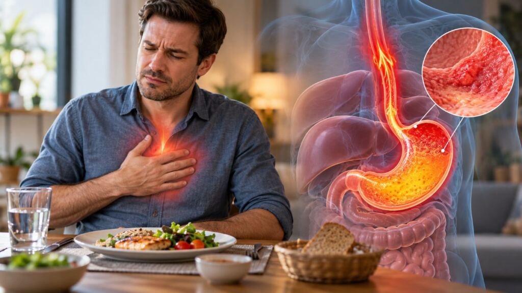 Gastritis y reflujo: diferencias, síntomas y tratamientos 3 Ilustración del aparato digestivo para explicar la gastritis y el reflujo