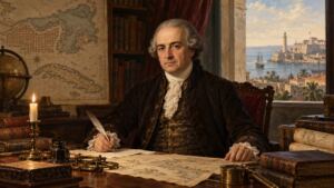 Retrato histórico recreado de José Martín Félix de Arrate, primer historiador cubano