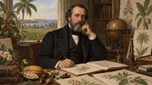Retrato histórico recreado de Ramón de la Sagra, naturalista y agrónomo