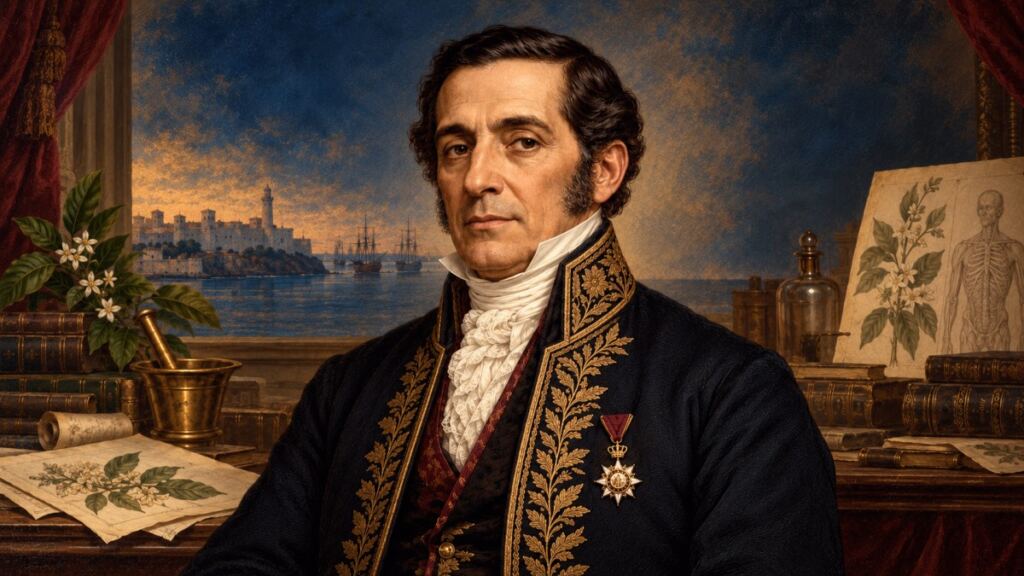 Retrato histórico recreado de Tomás Romay, médico cubano y pionero de la vacunación